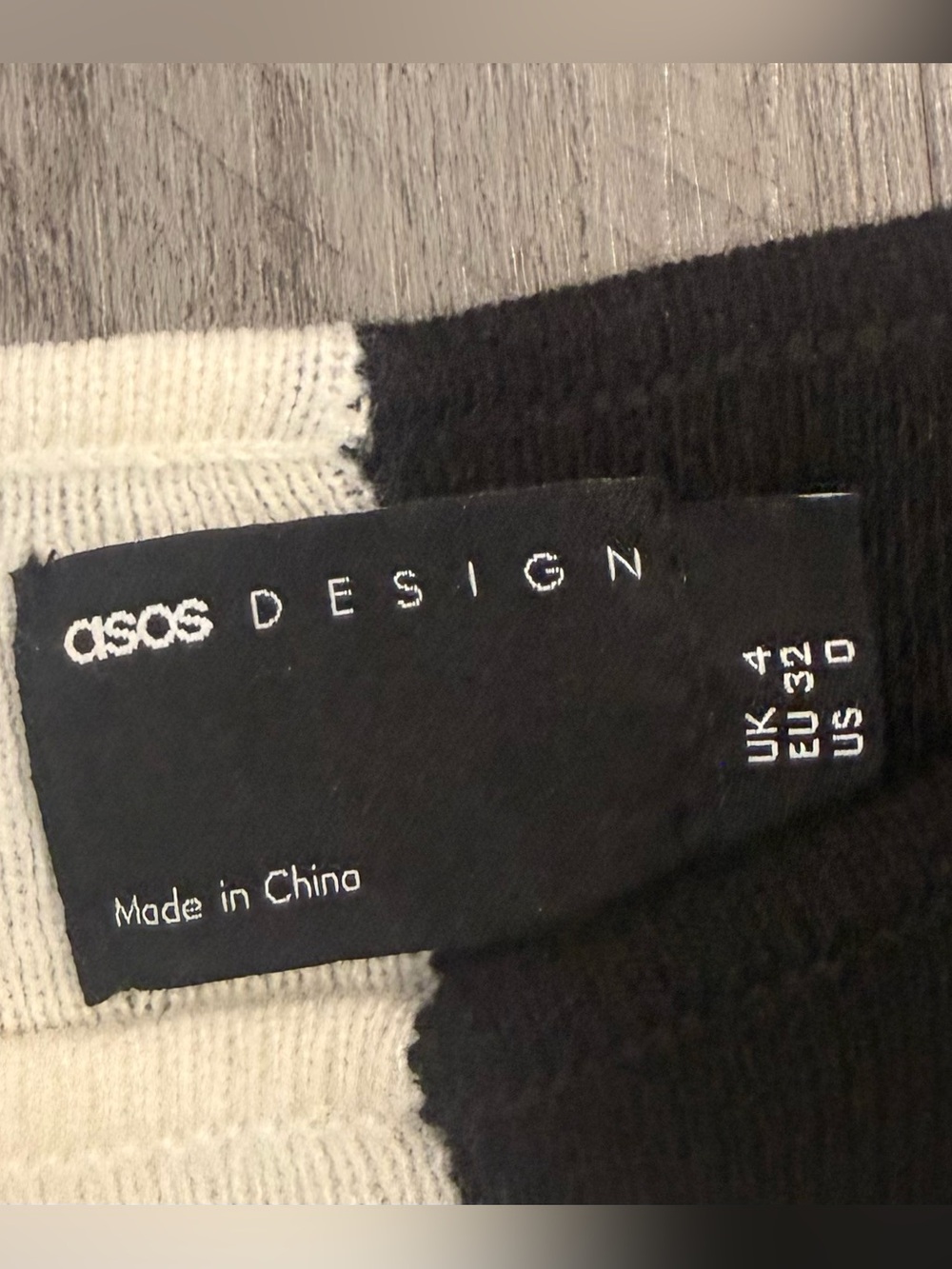 ASOS Black and White Colorblock Long-Sleeve Two-Piece Dress - Picture 3 of 4